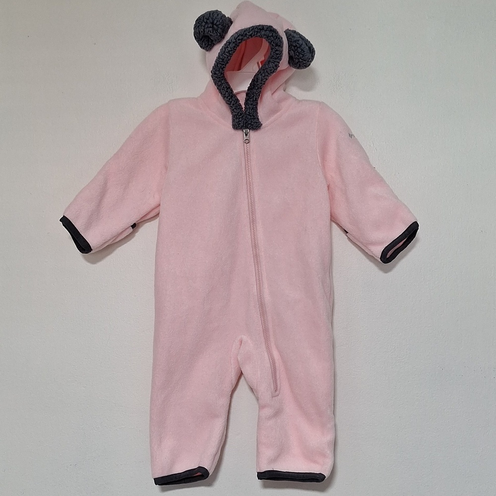 Columbia Pink Baby Fleece Zipup Oneie